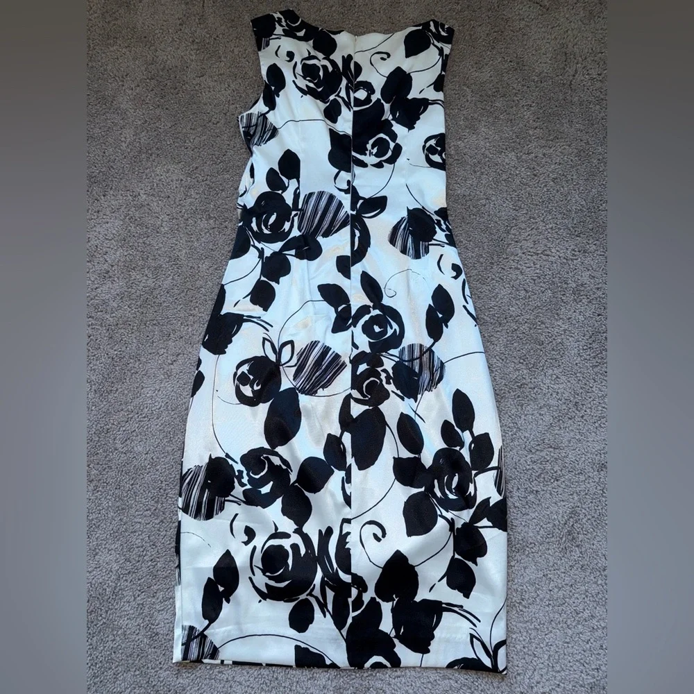 Maggy London One Shoulder Black and White Dress - Picture 6 of 6